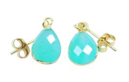 Boucles d'oreilles Prata 925 'Ondée Douradoe' - Amazonita