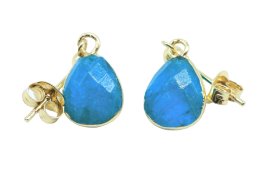 Boucles d'oreilles Prata 925 'Ondée Douradoe' - Apatite