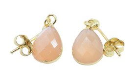 Boucles d'oreilles Prata 925 'Ondée Douradoe' - Pedra de Sol