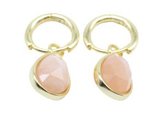 Boucles d'oreilles Prata 925 'Halo Minéral' - Pedra de Sol