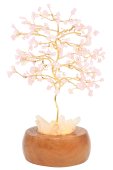 Árvore da Felicidade Luminosa Quartzo Rosa 25cm