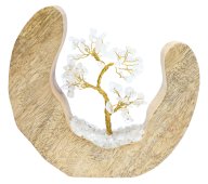 Árvore da Felicidade Design Madeira Cristal de Rocha 17cm