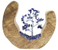 Árvore da Felicidade Design Madeira Lápis-Lazúli 17cm