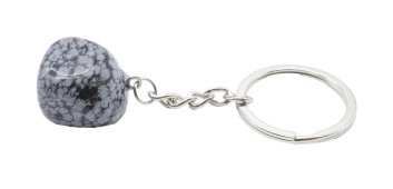 Porta-Chaves Obsidiana Neige rolada 3cm