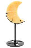Lua de calcita laranja sobre base de 16 cm