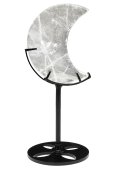 Lua de cristal de rocha sobre base de 16 cm