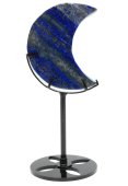 Lua de lápis-lazúli em base de 16 cm