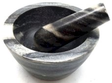 Almofariz Marbre Zèbre 13cm