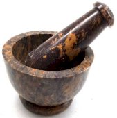 Almofariz Pedra Saponite Léopard 9cm