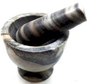 Almofariz Marbre Zèbre 10cm