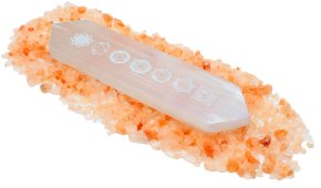 Ponta de Massage Selenite 7 Chakras 15cm