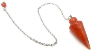 Pêndulo Goutte Cornalina Rubanée 3cm