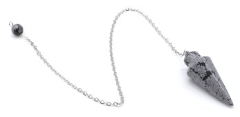 Pêndulo Goutte Obsidiana Neige 3cm