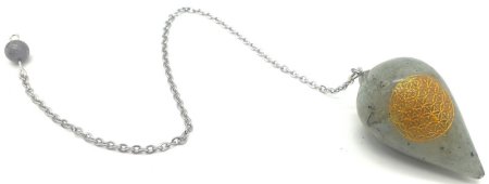 Pêndulo Gravé Flor de Vie 4cm - Labradorita