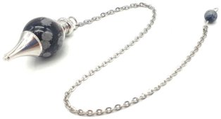 Pêndulo sphère Obsidiana Neige 4cm