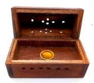 Porta-Incenso Cones Madeira Caixa 8cm