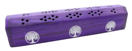 Porta-Incenso Madeira Estojo Árvore de Vie 30cm