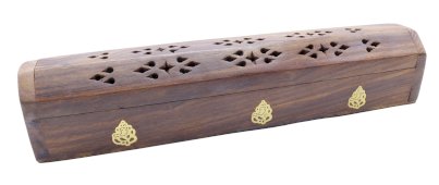 Porta-Incenso Madeira Estojo Ganesha 30cm