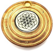 Porta-Incenso Madeira Rond Graine de Vie 10cm