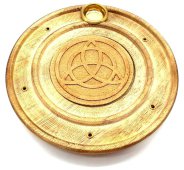 Porta-Incenso Madeira Rond Triskell 10cm