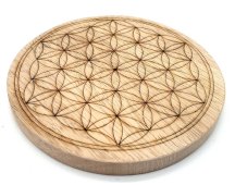 Porta-Incenso Madeira Flor de Vie 10cm