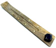 Porta-Incenso Madeira Ski 25cm + Turmalina Preta