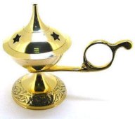 Queimador Resina Laiton Etoiles Or Anse 8cm