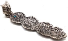 Porta-Incenso Métal Hibou 21cm