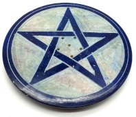 Porta-Incenso Pedra Pentacle 10cm