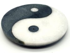 Porta-Incenso Pedra Design Ying-Yang 10cm
