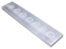 Porta-Incenso Selenite 7 Chakras Ski 15cm
