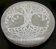 Porta-Incenso Selenite Árvore de Vie 10cm