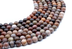 Perles Ágata Fossile 8mm sobre fil 40cm