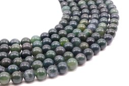 Perles Ágata Mousse 10mm sobre fil 40cm