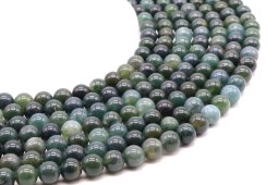 Perles Ágata Mousse 8mm sobre fil 40cm