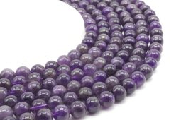 Perles Ametista 'Dark' 10mm sobre fil 40cm