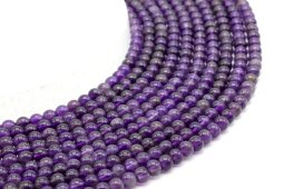 Perles Ametista 'Dark' 4mm sobre fil 40cm