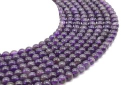 Perles Ametista 'Dark' 6mm sobre fil 40cm