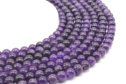 Perles Ametista 'Dark' 8mm sobre fil 40cm