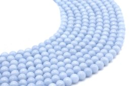 Perles Angélite 6mm sobre fil 40cm