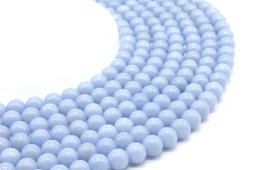 Perles Angélite 8mm sobre fil 40cm