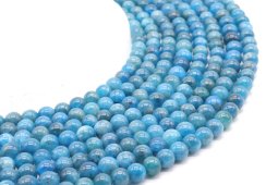 Perles Apatite 'AAA' 6mm sobre fil 40cm