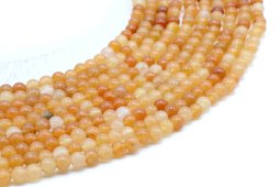 Perles Aventurina Orange 4mm sobre fil 40cm