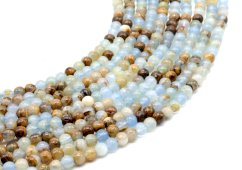Perles Calcita Azul 4mm sobre fil 40cm