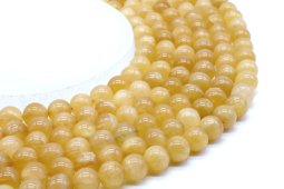 Perles Calcita Orange 10mm sobre fil 40cm