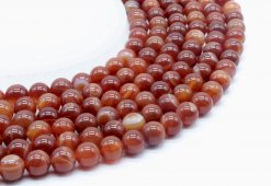 Perles Cornalina 10mm sobre fil 40cm