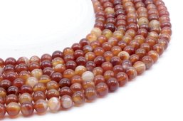 Perles Cornalina 8mm sobre fil 40cm