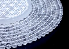 Perles Cristal de Rocha 8mm sobre fil 40cm