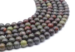 Perles Jaspe Sangue de Dragão 10mm sobre fil 40cm