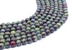 Perles Jaspe Sangue de Dragão 8mm sobre fil 40cm
